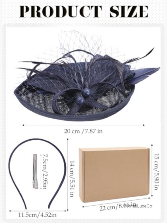 Tea Party Pillbox Derby Fascinator Hat Adjustable Adult main image 4